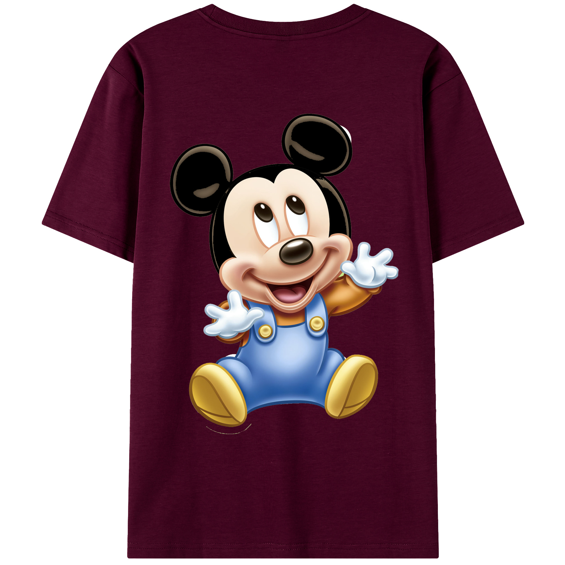 （画像用） ミッキーマウス Mickey Mouse レディース半袖Tシャツ(バックプリント)